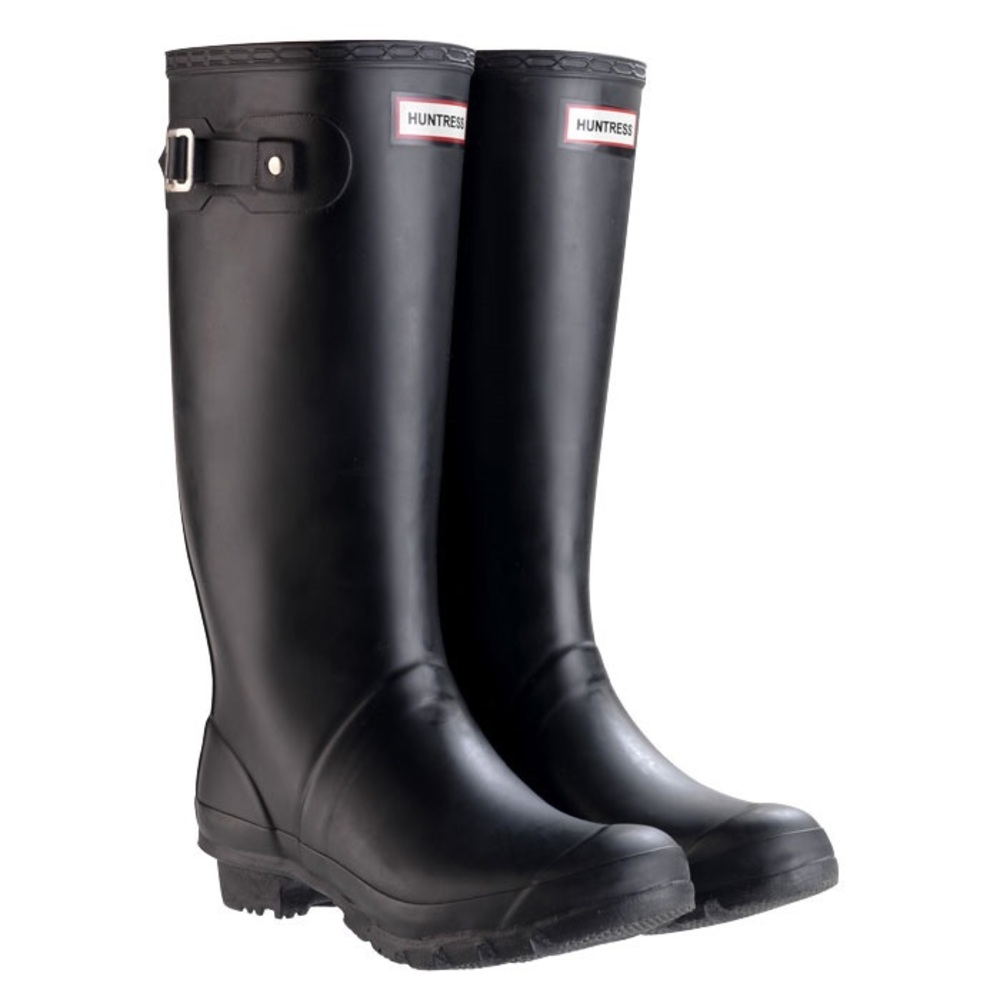 HUNTER black rain boots (7M/8F)